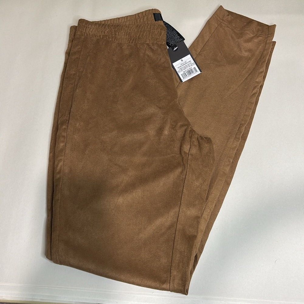 Mossimo Brown Faux Suede Stretch Leggings Size Small NWT - Picture 3 of 4